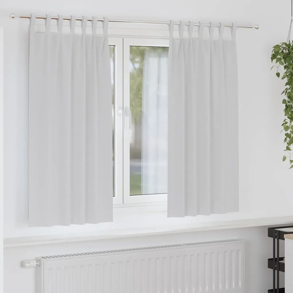 vidaXL Κουρτίνες 2 pcs Ανοιχτό Γκρι 175x140εκ. Πολυεστέρας