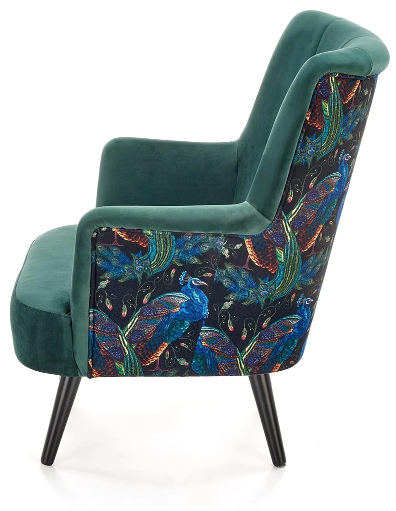 PAGONI chair color: dark green / black DIOMMI V-PL-PAGONI-FOT-C.ZIELONY