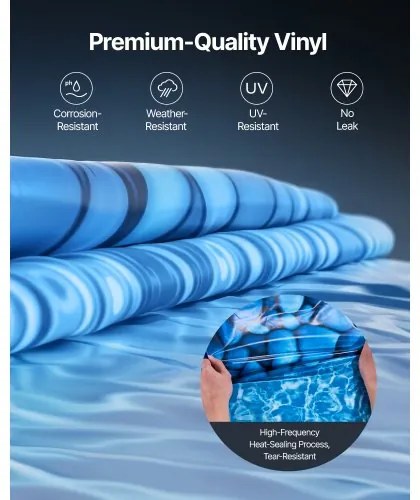 VEVOR Round Pool Liner 21ft Unibead Style Pool Liner 52in Wall Height