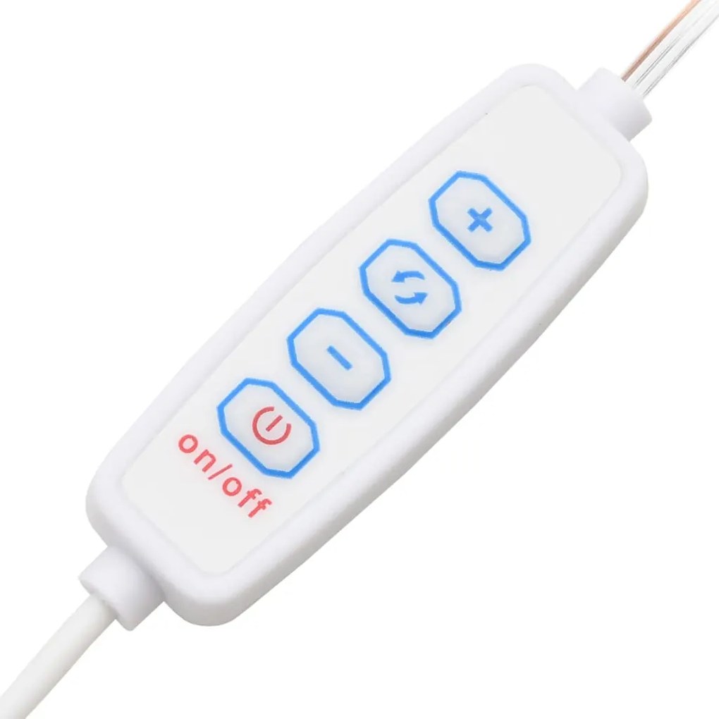 vidaXL Μπουντουάρ Σετ με LED Γυαλιστερό λευκό από Επεξεργασμένο Ξύλο