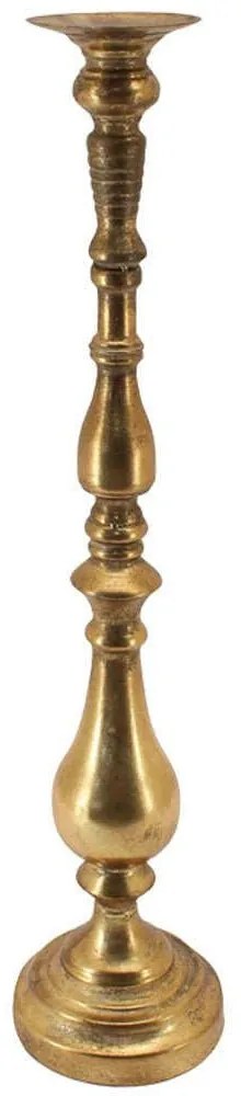 Κηροπήγιο Παλαιωμένο 15-00-94910 Φ15,5x68,5cm Gold Marhome Metal