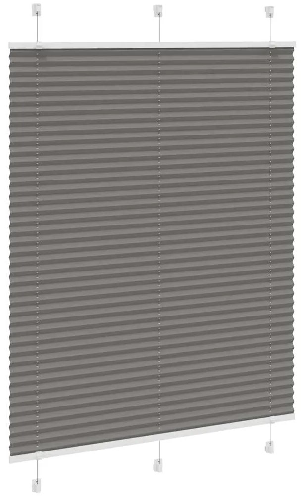 vidaXL Πλισέ περσίδα Ανθρακί 110x100 cm Πλάτος υφάσματος 109,4 cm