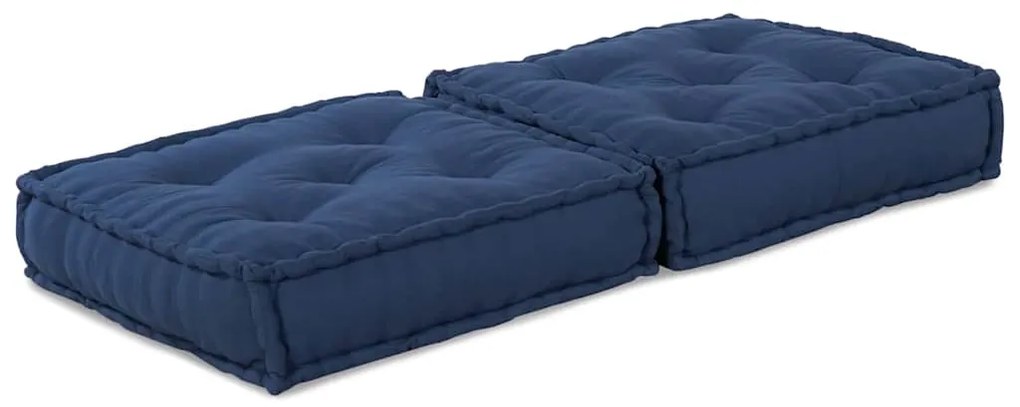 vidaXL Μοντέρνο Πούφο σε Indigo - 70x70x36 Ύφασμα