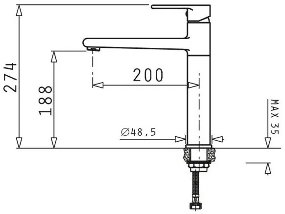 Μπαταρία κουζίνας Melisma Χρωμέ 5x21x27.4 εκ.