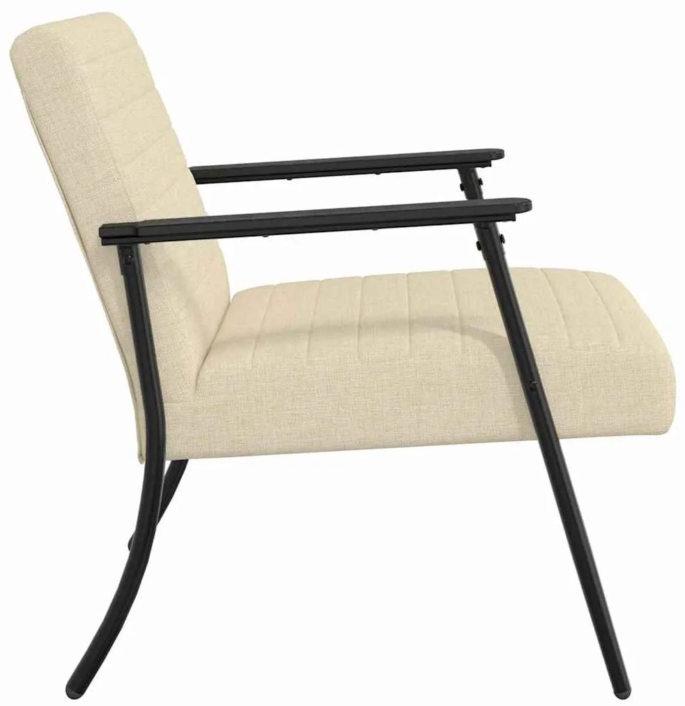 vidaXL Πολυθρόνα Κρεμ 59 x 75 x 78 εκ ύφασμα