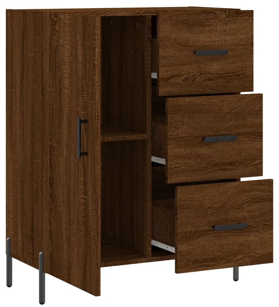 vidaXL Ντουλάπι Καφέ Δρυς 69,5 x 34 x 90 εκ. Επεξεργασμένο Ξύλο