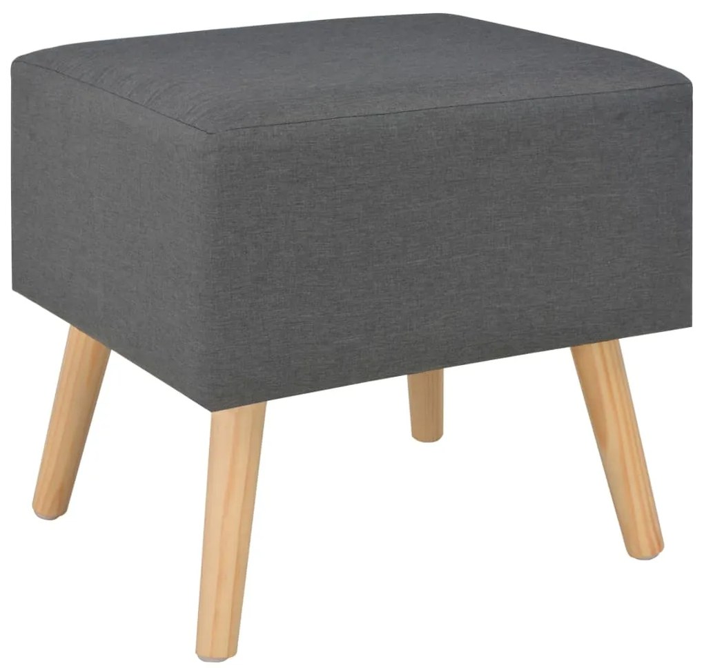 vidaXL Κομοδίνα 2 τεμ. Σκούρο Γκρι 40 x 35 x 40 εκ. Υφασμάτινα