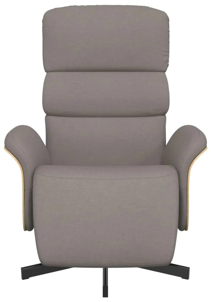 vidaXL Πολυθρόνα Ανακλινόμενη με Υποπόδιο Taupe Υφασμάτινη