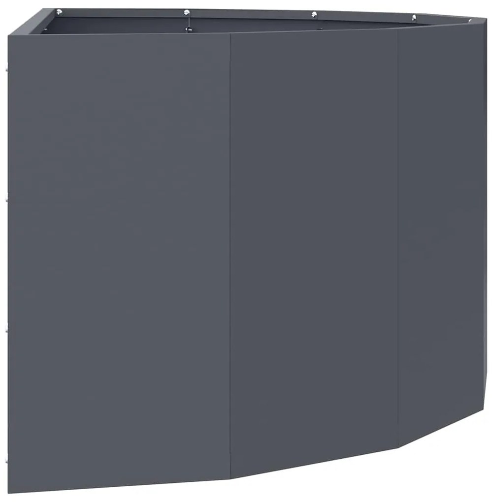 vidaXL Γλάστρα Ανθρακί 90 x 45 x 35 cm Ατσάλι