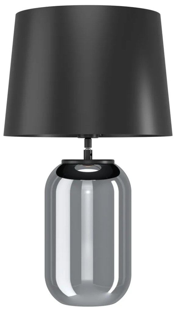 Πορτατίφ D35xH60,5cm 1xE27 Μαύρο Καπέλο Διάφανη Βάση Eglo Cuite 390063