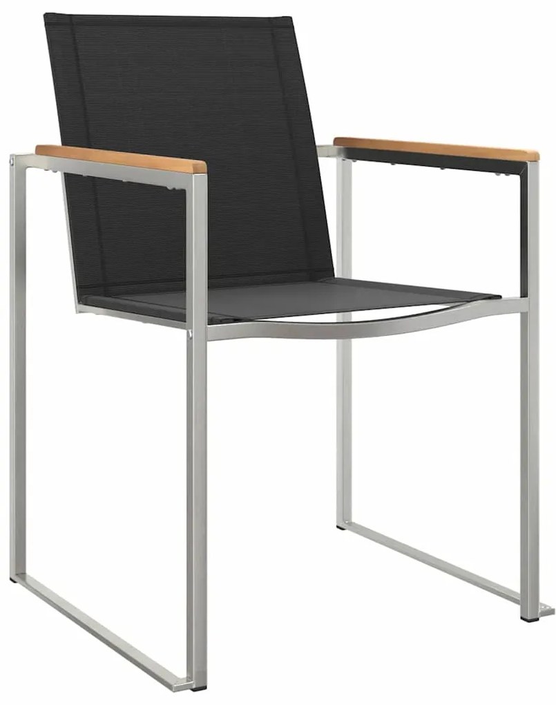 vidaXL Σέτ φαγητού για κήπο 5 pcs Καφέ Στερεό Ξύλο Τίκ