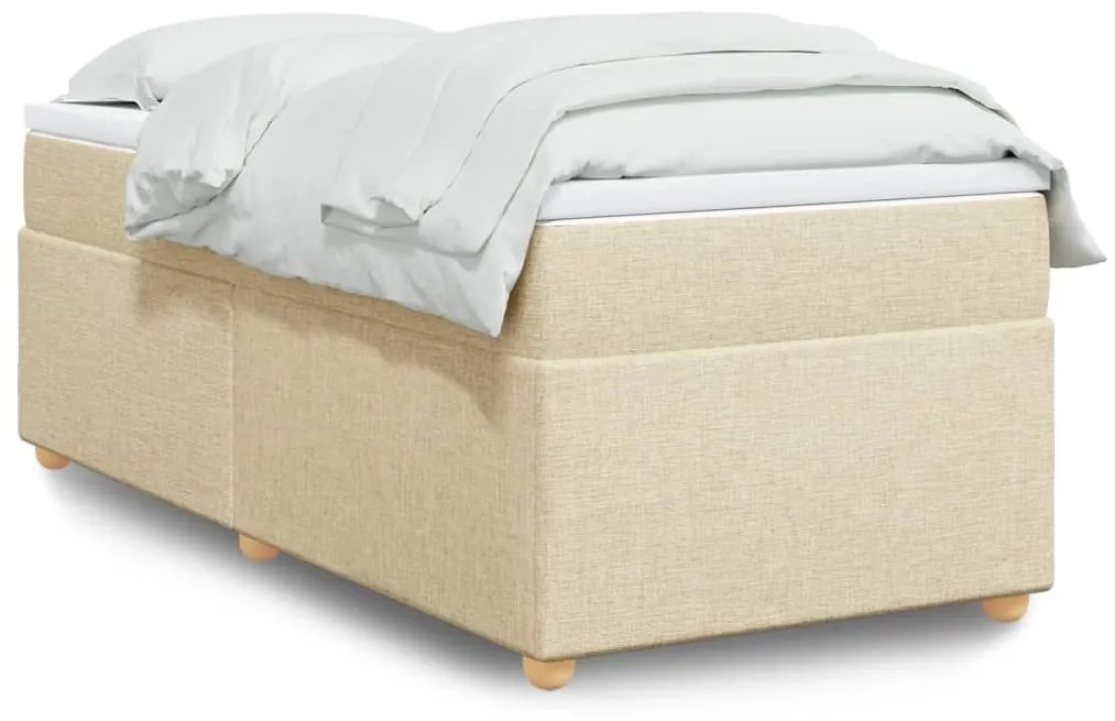 ΚΡΕΒΑΤΙ BOXSPRING ΜΕ ΣΤΡΩΜΑ ΚΡΕΜ 90X190 ΕΚ.ΥΦΑΣΜΑΤΙΝΟ 3285343