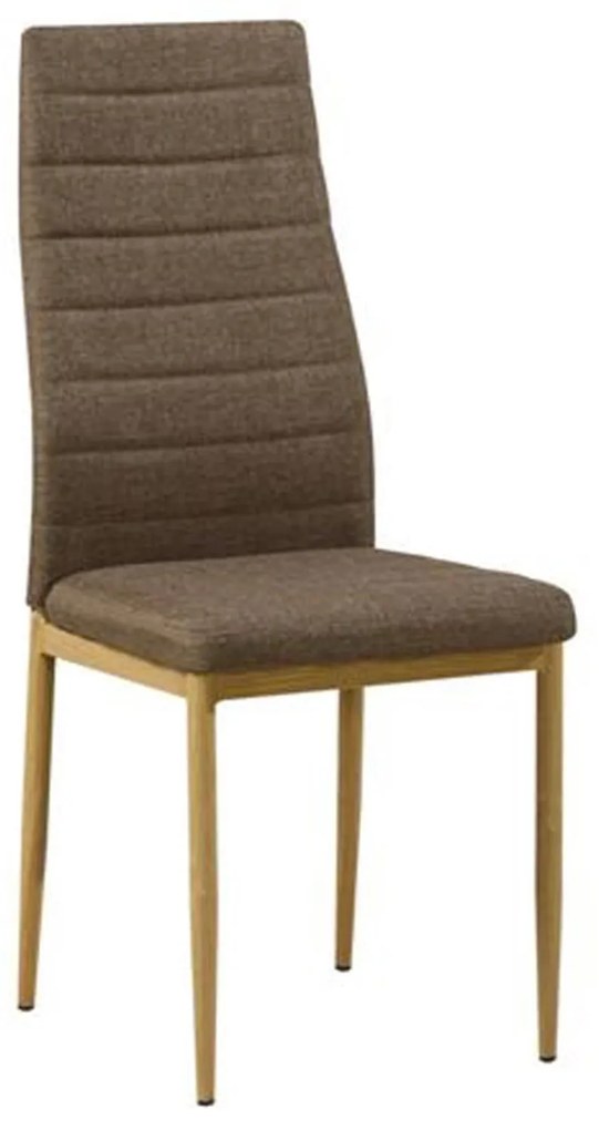 Καρέκλα Jetta ΕΜ966F,146 Brown 40x50x95 cm Σετ 6τμχ Metal, Fabric