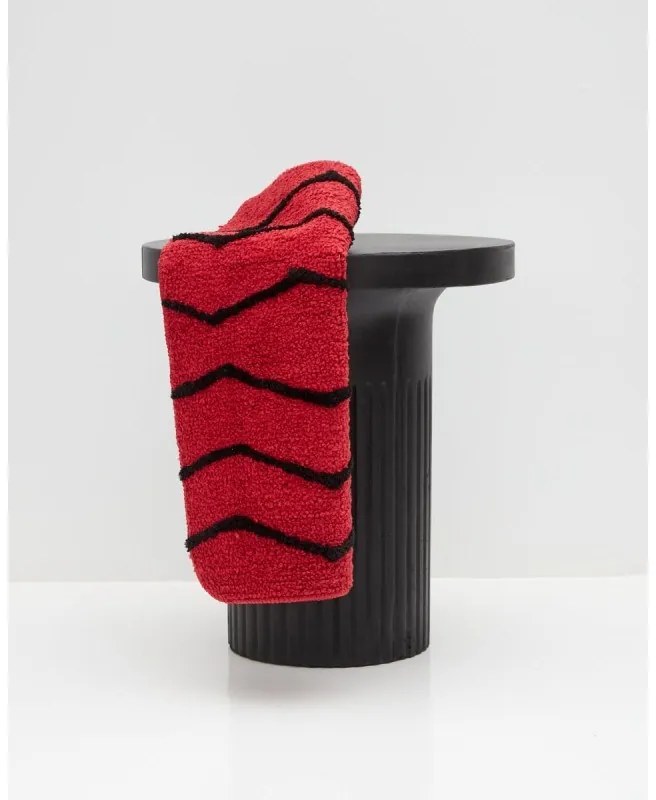 Micro Αντιολισθητικό Χαλάκι Μπάνιου Zig Zag 40x60cm Κόκκινο