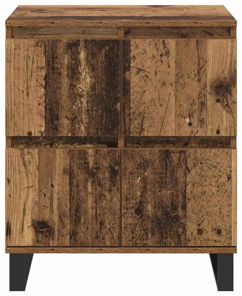 vidaXL Πλαϊνό γραφείο 2 pcs Παλιό ξύλο 60 x 35 x 70 cm