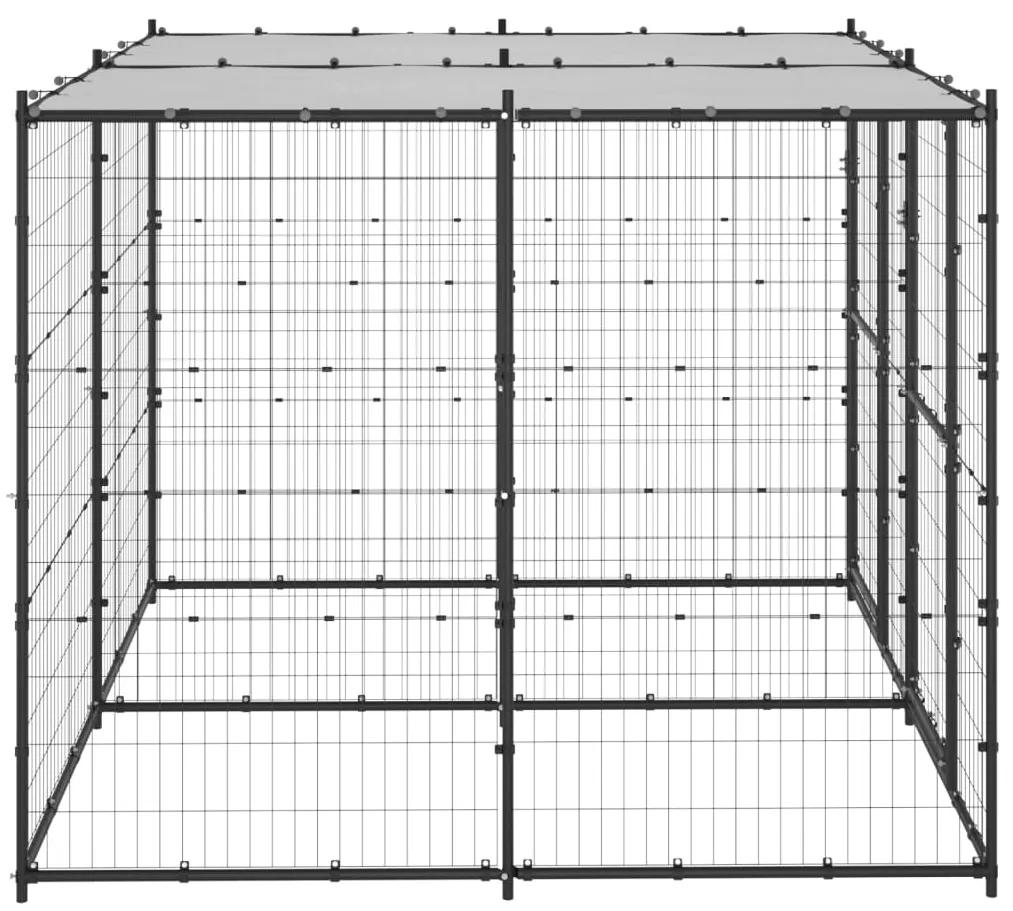 vidaXL Κλουβί Σκύλου Εξωτερικού Χώρου με Στέγαστρο 4,84 μ² από Ατσάλι