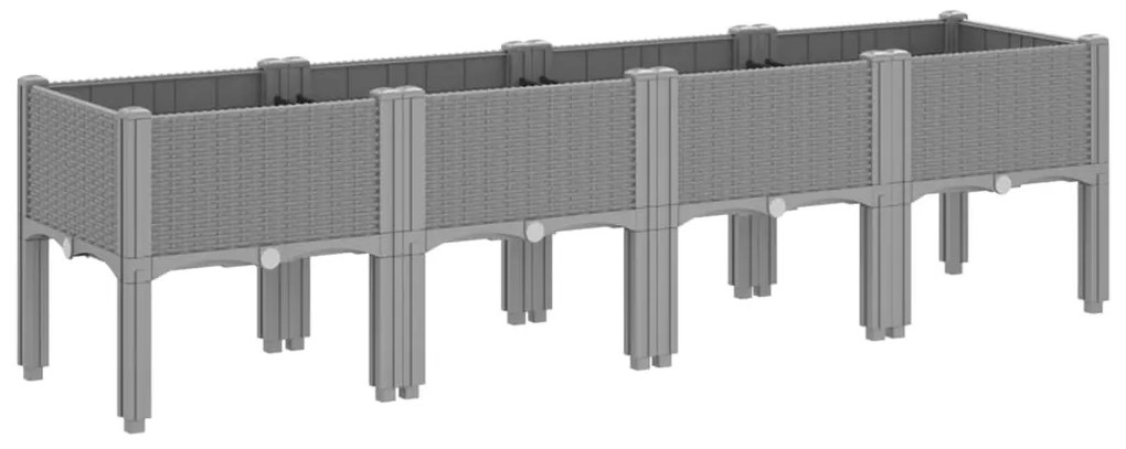 ΖΑΡΝΤΙΝΙΕΡΑ ΚΗΠΟΥ ΜΕ ΠΟΔΙΑ ΑΝ. ΓΚΡΙ 160X40X42 ΕΚ ΠΟΛΥΠΡΟΠΥΛΕΝΙΟ 367902