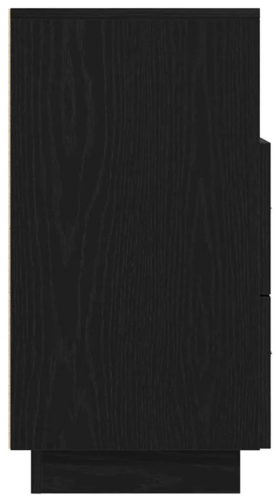 vidaXL Κομοδίνα 2 τμχ με 2 συρτάρια Μαύρο 36x36x68 cm