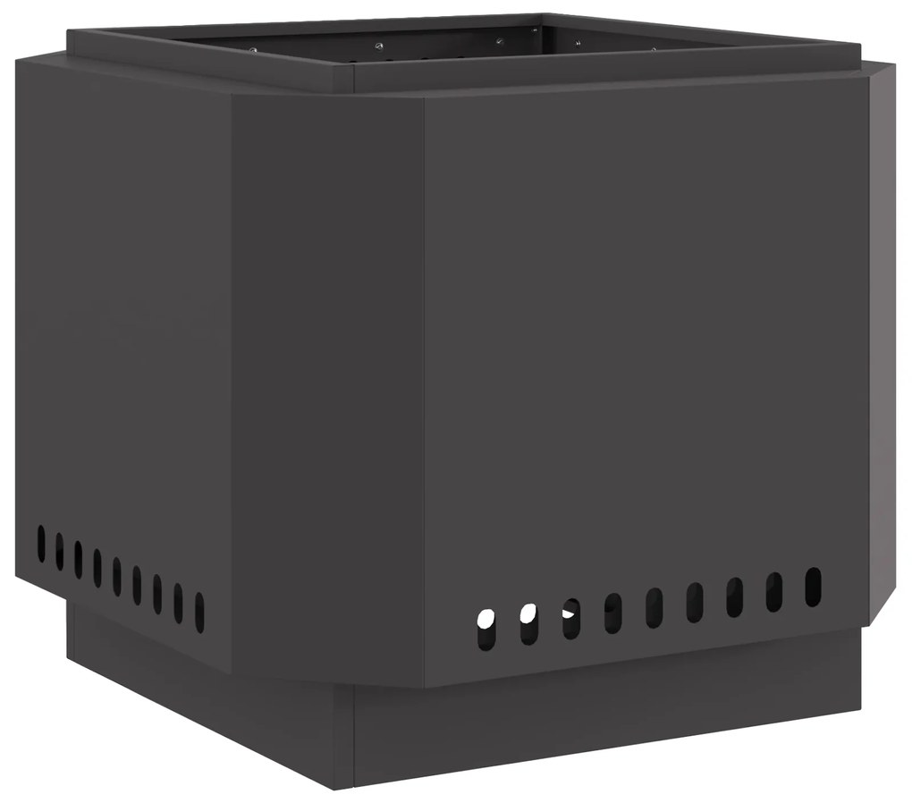 vidaXL Καπνιστός Εστία Μαύρη 58x58x51 εκ Ατσάλι