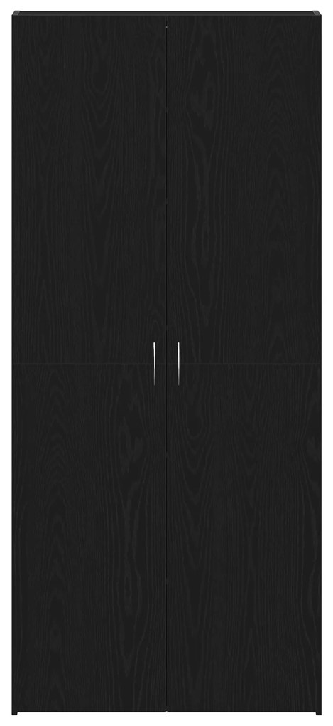 vidaXL Ντουλάπα Παπουτσιών Μαύρο Δρυς 80x35,5x180 εκ Επεξεργασμένο Ξύλο