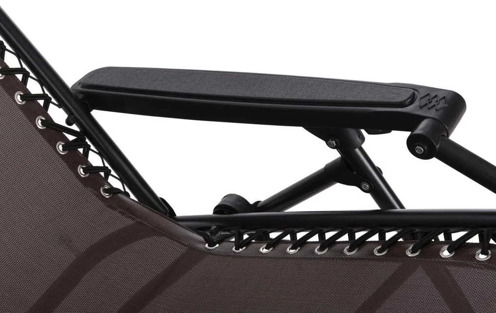 ΠΟΛΥΘΡΟΝΑ RELAX COMPANION HM5095.13 ΚΑΦΕ TEXTILENE-ΜΑΥΡΟ ΜΕΤΑΛΛΟ 67x145x110Υεκ.