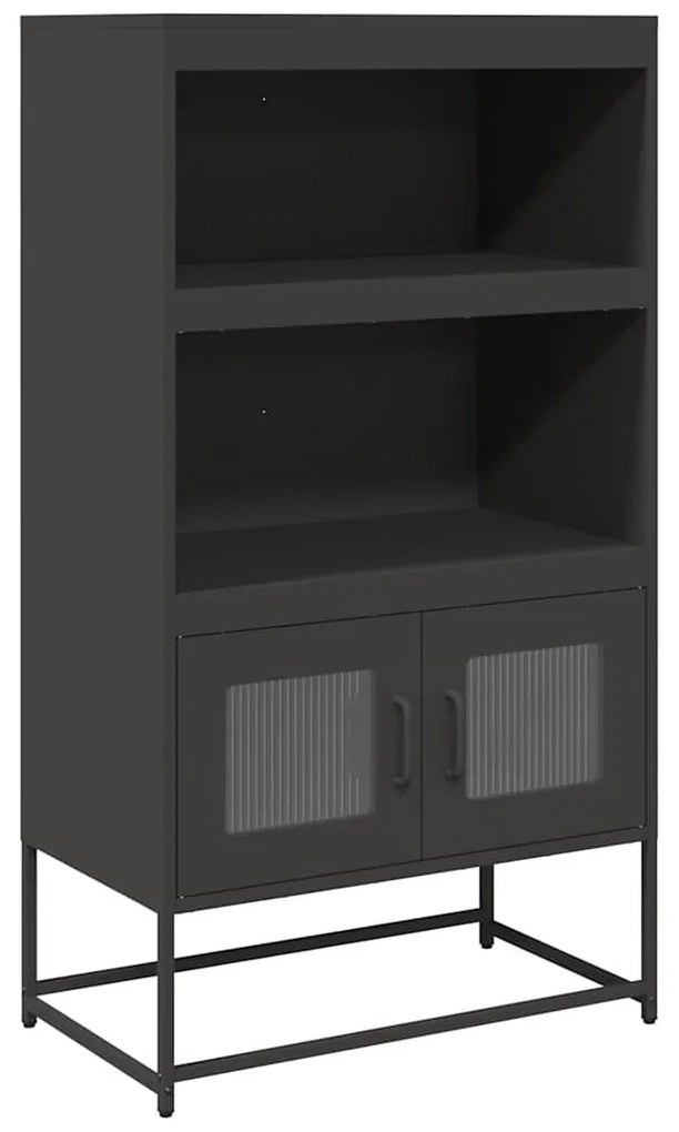 vidaXL Highboard Μαύρο 68x39x123 cm Χάλυβας