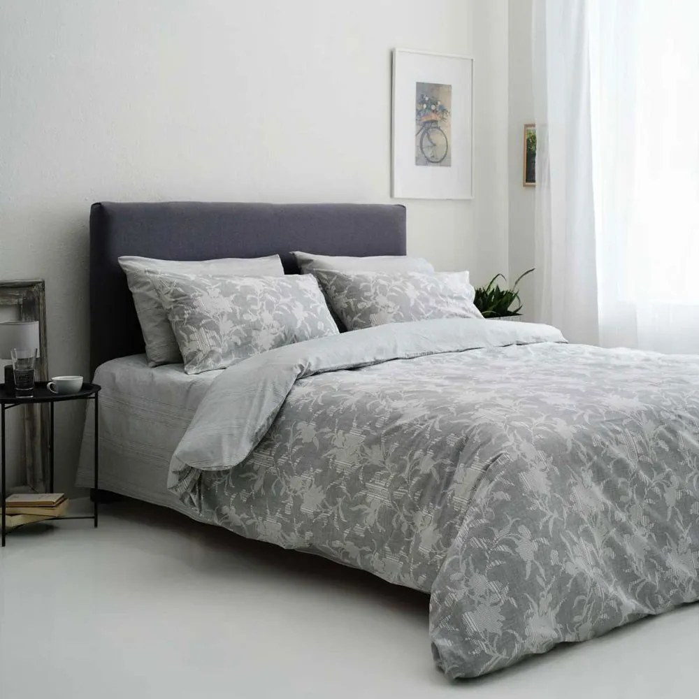 Πάπλωμα Nefeli-1 Grey Vesta Home Μονό 160x230cm Βαμβάκι-Πολυέστερ