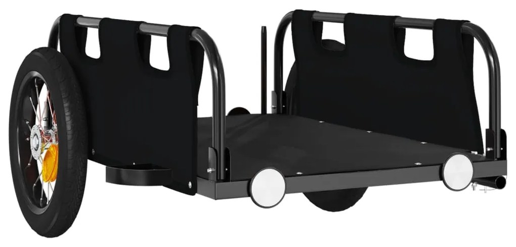 vidaXL Τρέιλερ Ποδηλάτου Μαύρο Ύφασμα Oxford/Σίδηρος