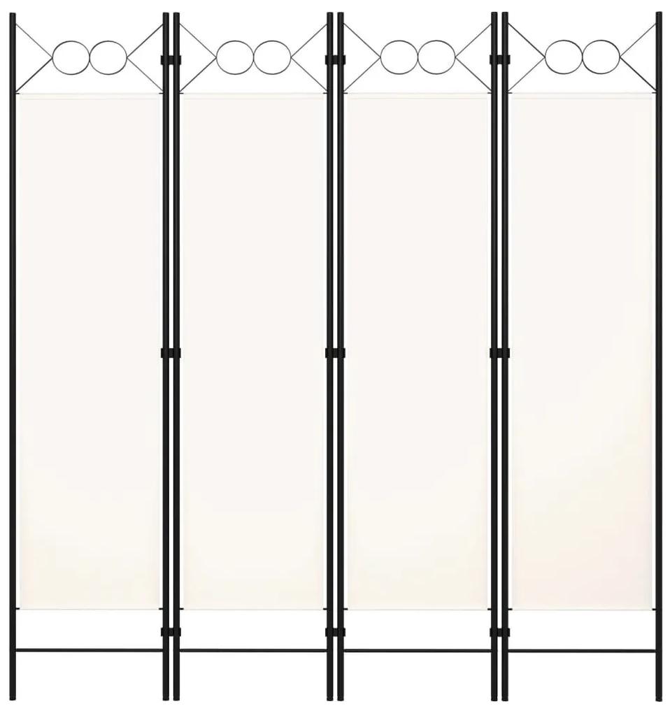Διαχωριστικό Δωματίου με 4 Πάνελ Λευκό 160 x 180 εκ. - Λευκό