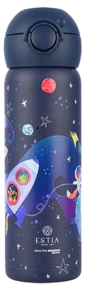 Θερμός Παιδικό Ανοξείδωτο Με Καλαμάκι Solar Jump 500ml-7,9x6,6x20,3εκ. Save The Aegean Estia 01-33118