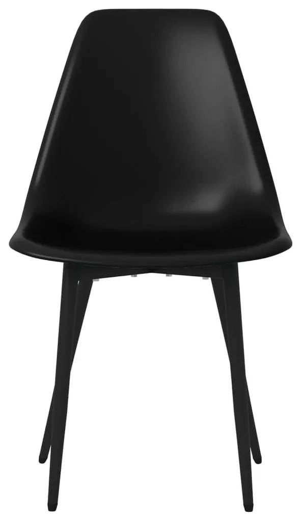 vidaXL Καρέκλες Τραπεζαρίας 4 τεμ. Μαύρες από Πολυπροπυλένιο