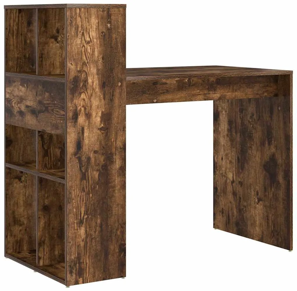 vidaXL Γραφείο Καπνιστό Δρύς 108 x 55 x 103.5 εκ. Επεξεργασμένο ξύλο