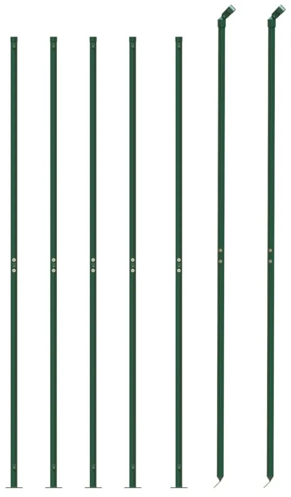 Συρματόπλεγμα Περίφραξης Πράσινο 1,4 x 10 μ. με Βάσεις Φλάντζα - Πράσινο