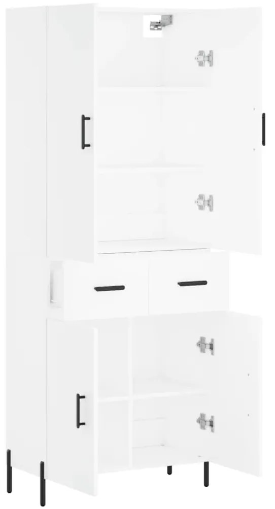 vidaXL Ντουλάπι Λευκό 69,5x34x180 εκ. από Επεξεργασμένο Ξύλο