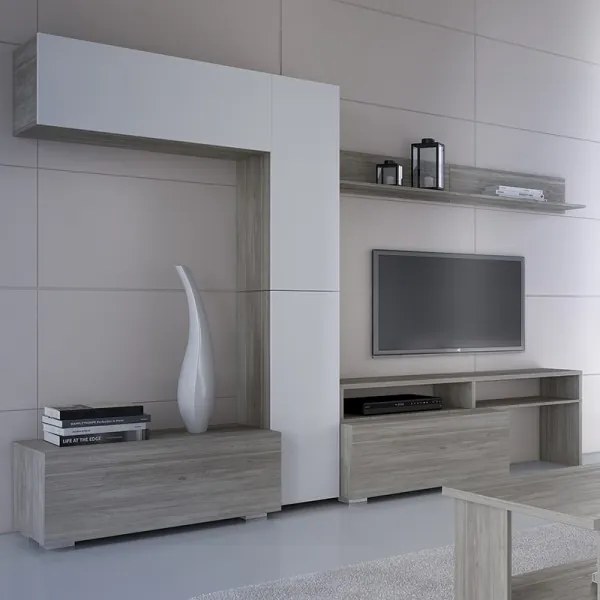 Intrahome Σύνθεση σαλονιού "SMART 2" σε χρώμα σταχτί-λευκό Intrahomesa-00652680