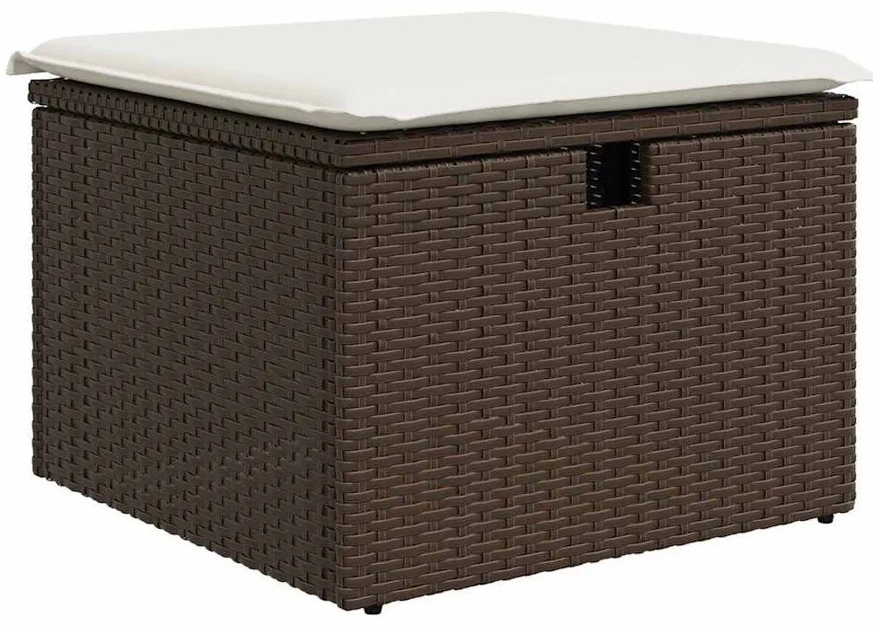 vidaXL Σαλόνι Κήπου Σετ 8 Τεμαχίων Καφέ Συνθετικό Ρατάν με Μαξιλάρια