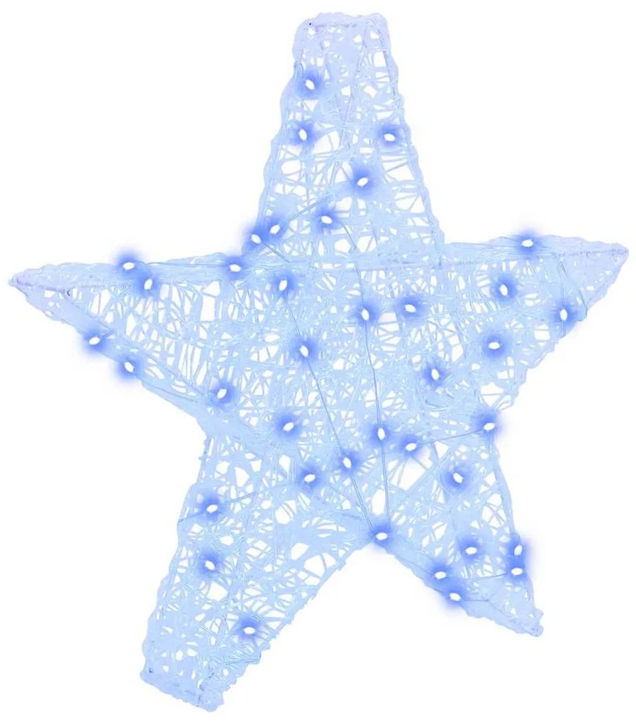 vidaXL 3D Αστέρι με 50 LED Μπλε 55 x 53.5 x 10 εκ Ακρυλικό