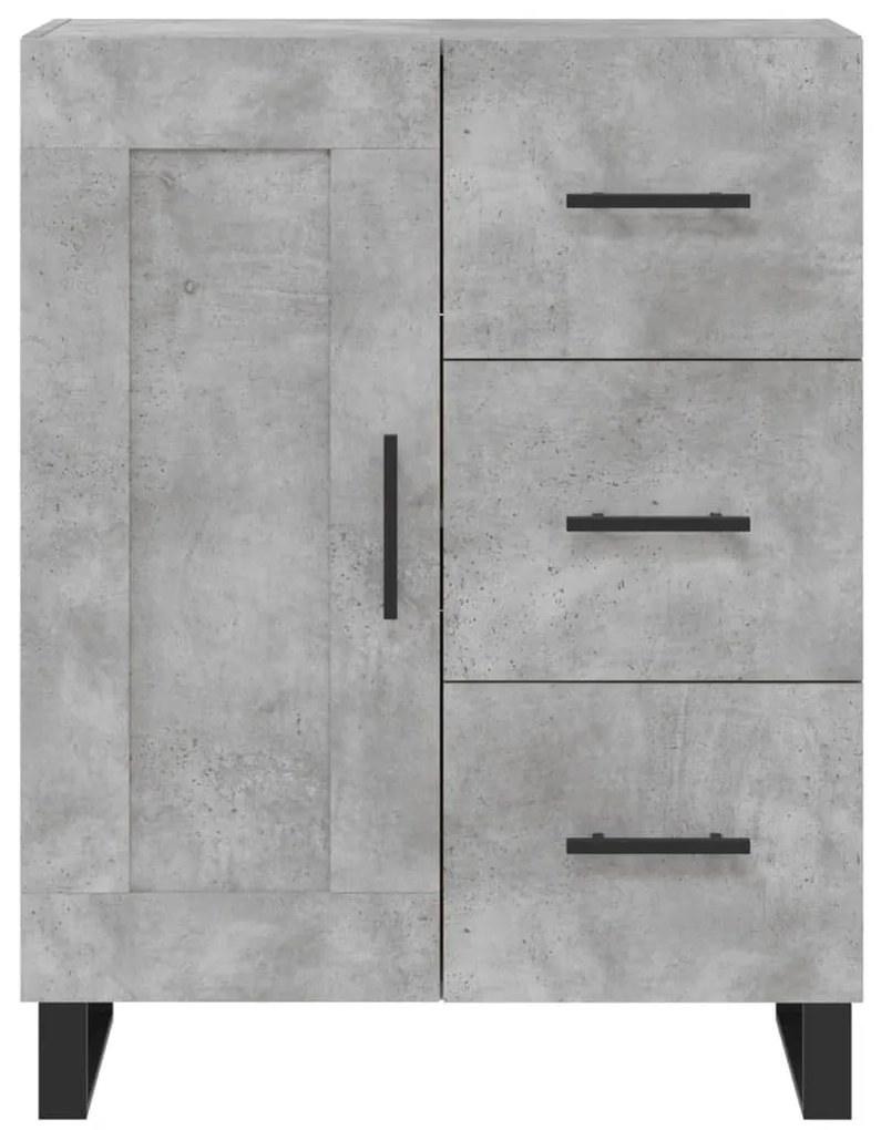 vidaXL Ντουλάπι Γκρι Σκυροδέματος 69,5x34x90 εκ. Επεξεργασμένο Ξύλο