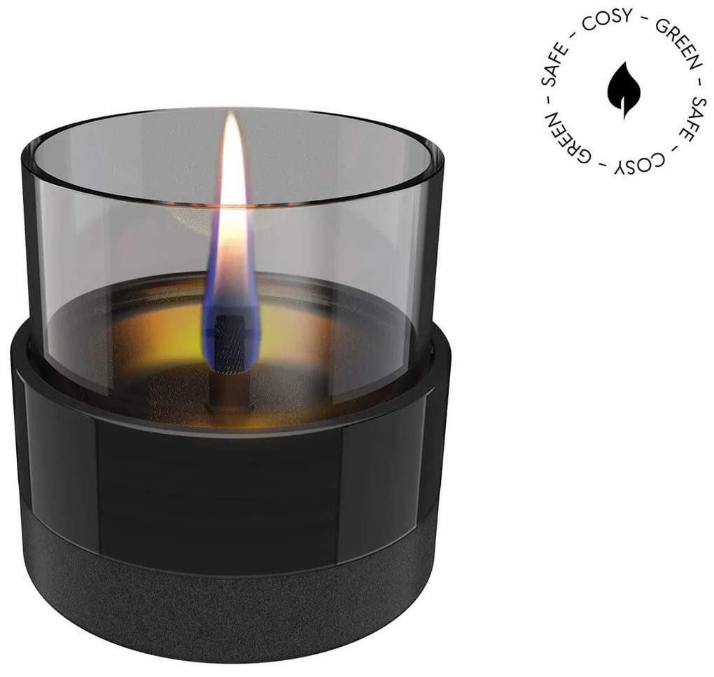 Επιτραπέζια Εστία Φωτιάς Rosie 10 Tenderflame με διάρκεια καύσης 4 - 5 ώρες, χωρητικότητα δεξαμενής 200ml και διαστάσεις 10.5x10.5cm - Black