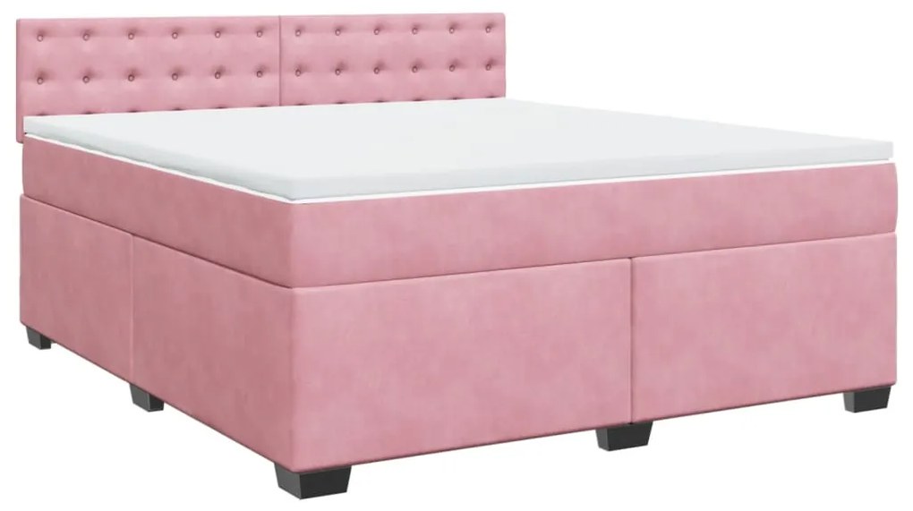 ΚΡΕΒΑΤΙ BOXSPRING ΜΕ ΣΤΡΩΜΑ ΡΟΖ 180X200 ΕΚ. ΒΕΛΟΥΔΙΝΟ 3286395