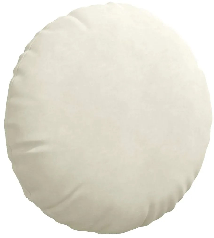 vidaXL Μαξιλάρια καθισμάτων 2 pcs Κρεμ Ø 40 x 13 εκ. Βελούδο