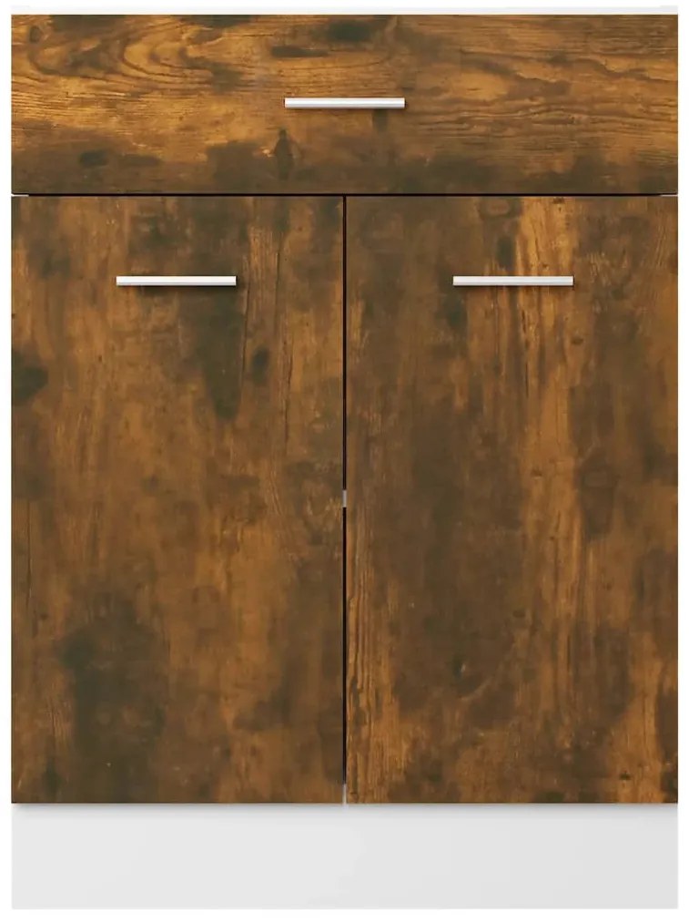 vidaXL Ντουλάπι με Συρτάρια "Lyon" Καπνιστή Δρυς 60x46x81,5 εκ. από Τεχνητό Ξύλο