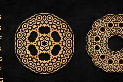 Intra απο ξύλο plywood 3mm-4mm πάχος – Διακόσμηση τοίχου Mandala Cut Laser Δίασταση  40x30 cm INTRAFABR-89387024