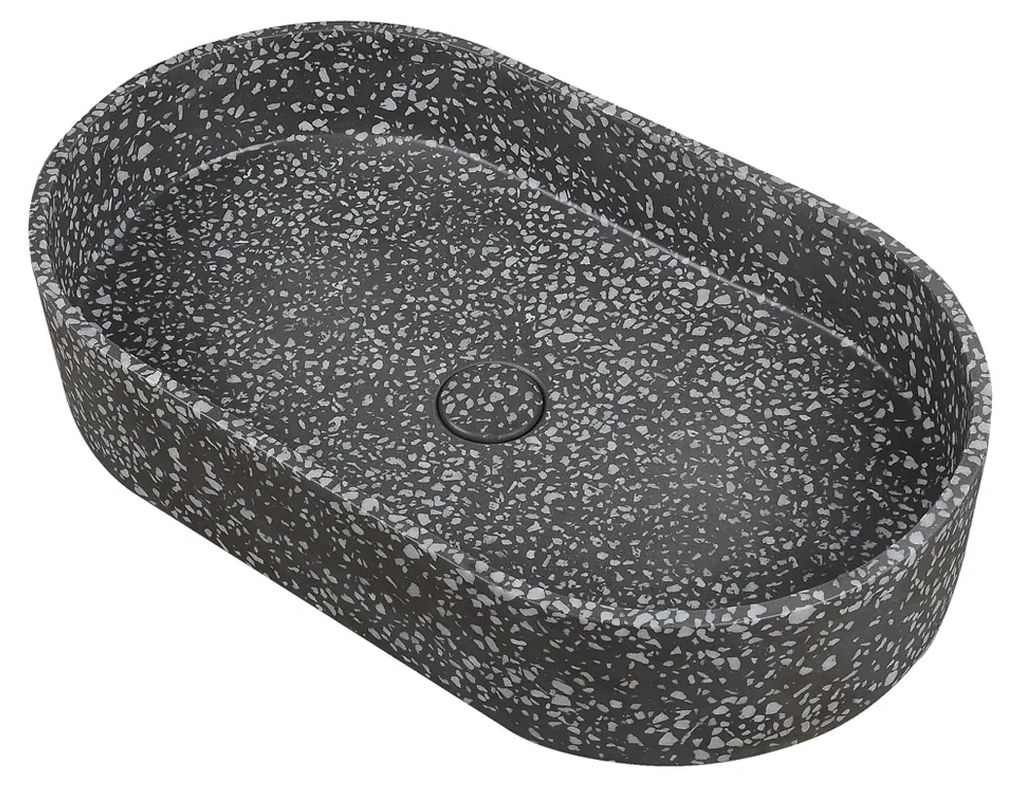 KARAG  LINUS Νιπτήρας επικαθήμενος με βαλβίδα LINUS Volcano CS-0010 KARAG 60x35x12cm KARAG-5206836668536