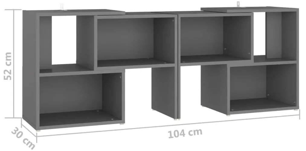 Έπιπλο Τηλεόρασης Γκρι 104 x 30 x 52 εκ. από Επεξ. Ξύλο - Γκρι