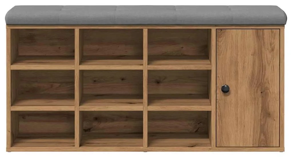 vidaXL Πάγκος παπουτσιών Artisan Oak 102x32x50 cm Κατασκευασμένο ξύλο