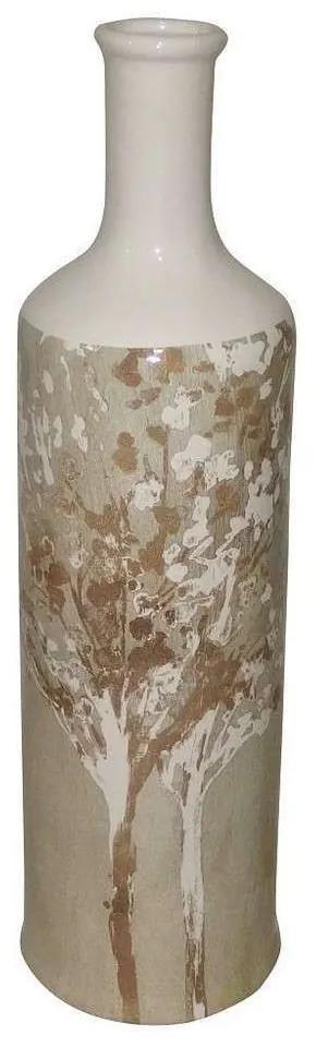Μπουκάλι Διακοσμητικό ''Autumn'' 35,5cm Brown-White ARA108 Espiel Κεραμικό