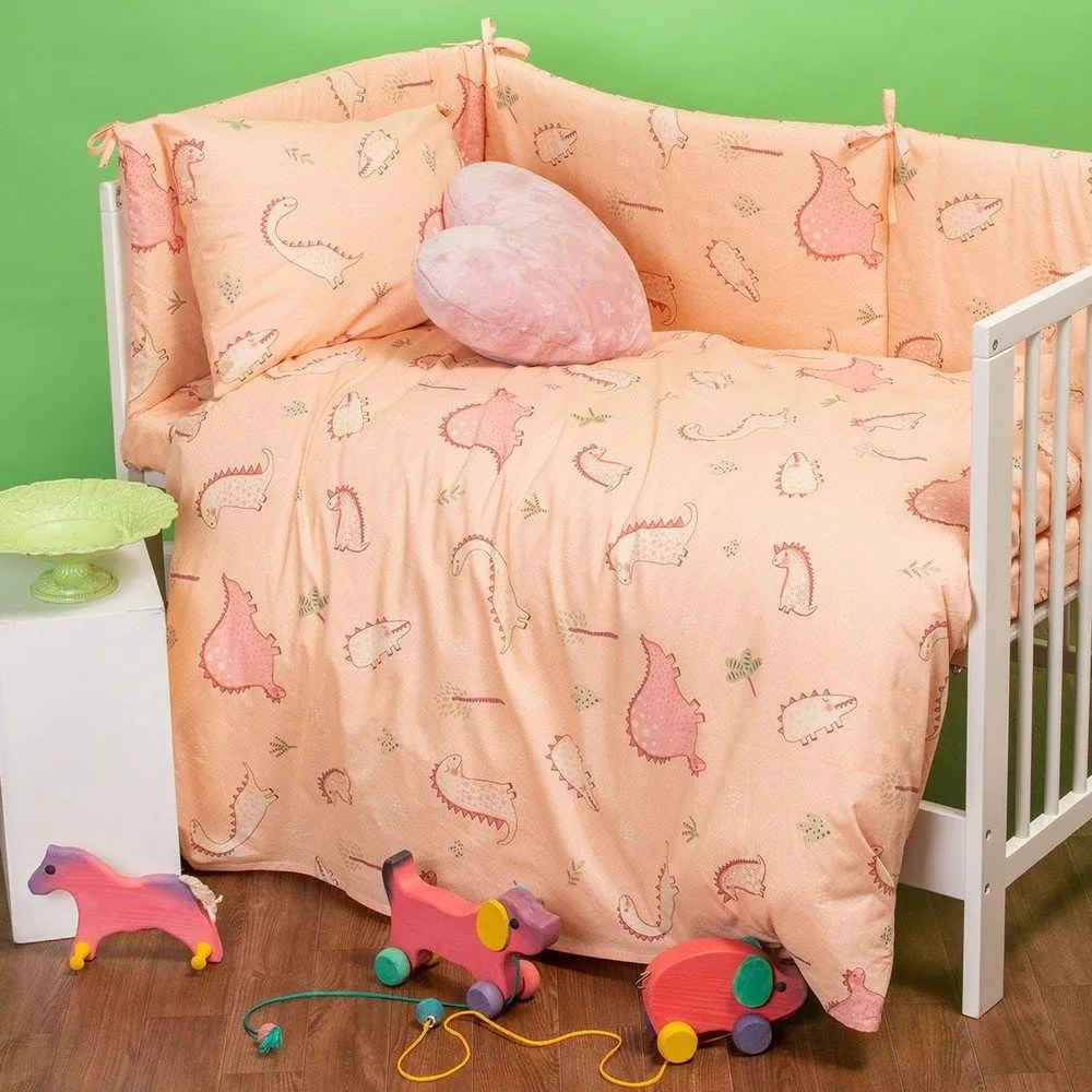 Σεντόνι Βρεφικό Zoo Girl Coral Melinen Crib 85x110cm 100% Βαμβάκι