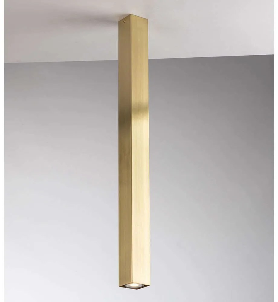 Φωτιστικό Οροφής - Πλαφονιέρα Fluke I-FLUKE-PLQ75 ORO 1xGU10 6x6x75cm Gold Luce Ambiente Design Metal