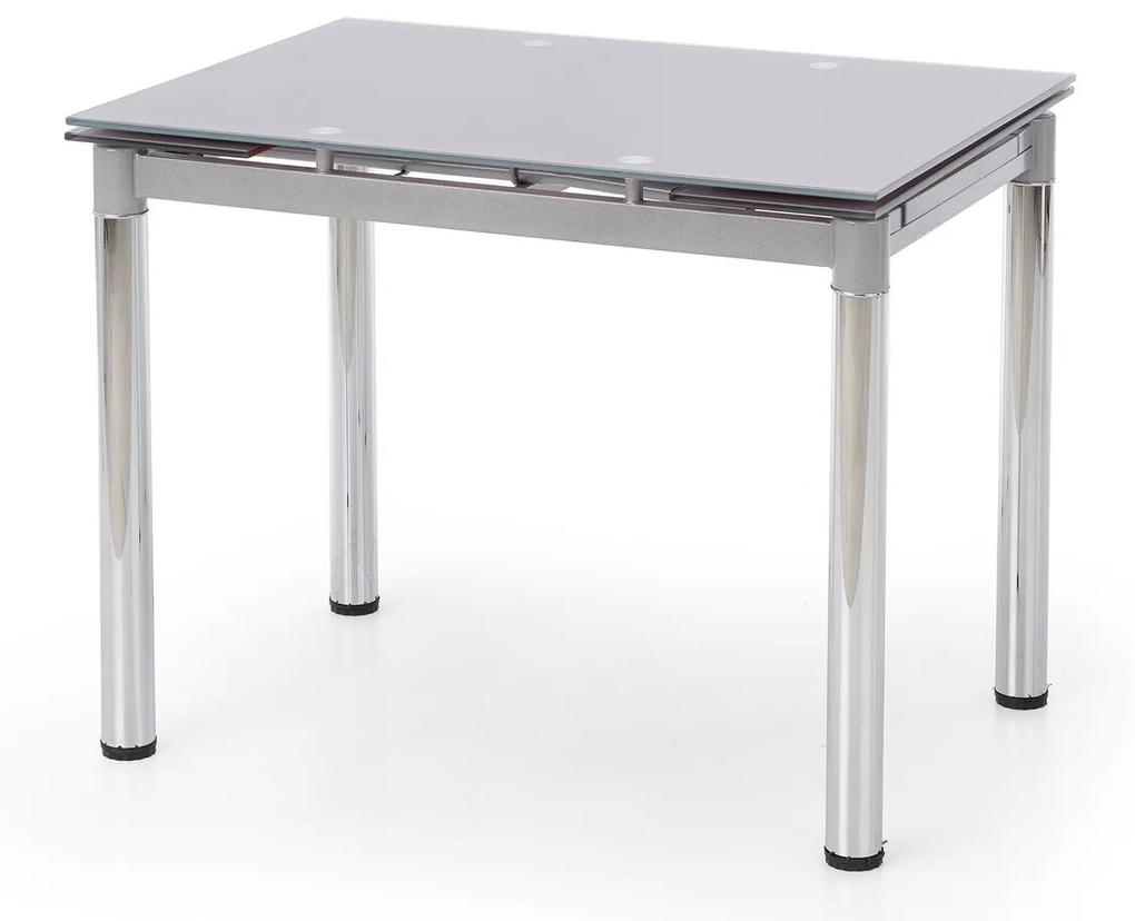 Τραπέζι Houston 120, Γκρι, 75x70x96cm, 40 kg, Επιμήκυνση, Επεξεργασμένο γυαλί, Μέταλλο | Epipla1.gr
